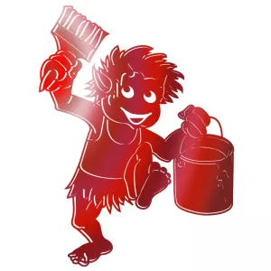 Möbellack in intensivem Rot