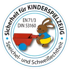 Kinderspielzeug geeignet Speichel- und Schweißecht