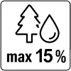 maximale Holzfeuchte 15%