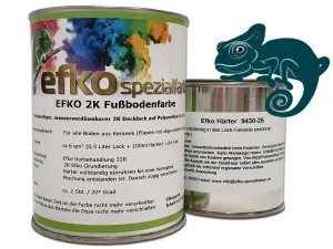 2K Fußbodenfarbe Ozeanblau RAL 5020 seidenglänzend