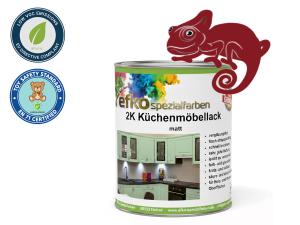 2K Küchenmöbellack Rubinrot RAL 3003 Set