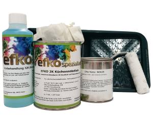 Küchenmöbellack Enzianblau RAL 5010 seidenglänzend Set