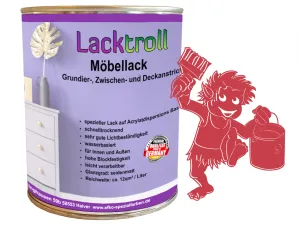 Möbellack 3in1 - Erdbeerrot RAL 3018