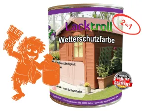 Wetterschutzfarbe 2in1 Hellrotorange RAL 2008