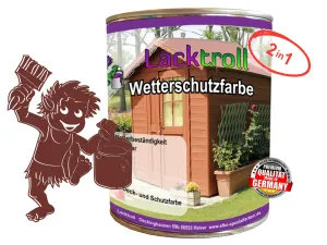 Wetterschutzfarbe 2in1 Oxidrot RAL 3009