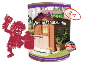 Wetterschutzfarbe 2in1 Himbeerrot RAL 3027