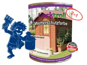 Wetterschutzfarbe 2in1 Ultramarinblau RAL 5002