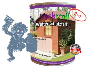 Wetterschutzfarbe 2in1 Taubenblau RAL 5014