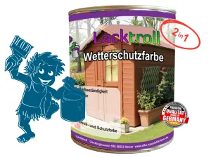 Wetterschutzfarbe 2in1 Capriblau RAL 5019