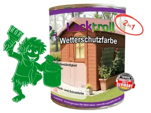 Wetterschutzfarbe 2in1 Reingruen RAL 6037