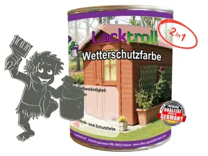 Wetterschutzfarbe 2in1 Grüngrau RAL 7009