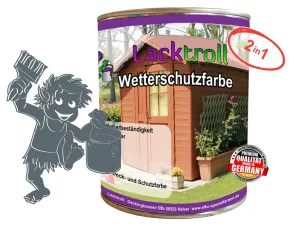 Wetterschutzfarbe 2in1 Blaugrau RAL 7031