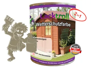 Wetterschutzfarbe 2in1 Gelbgrau RAL 7034