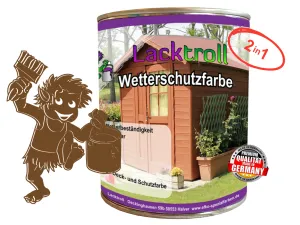 Wetterschutzfarbe 2in1 Olivbraun RAL 8008