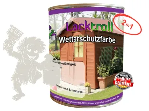 Wetterschutzfarbe 2in1 Grauweiß RAL 9002