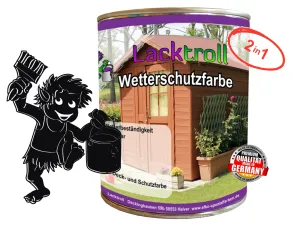 Wetterschutzfarbe 2in1 Tiefschwarz RAL 9005