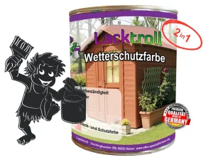 Wetterschutzfarbe 2in1 Graphitschwarz RAL 9011