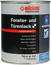 Fenster- & Türenlack seidenmatt | 750 ml | Weiß - Wilckens Professional