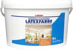 Latexfarbe seidenglänzend | 5 L | Weiß - Wilckens