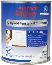 PU-Hybrid Fenster- & Türenlack glänzend | 750 ml | Weiß - einfach Schöner Farbwelten