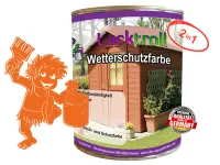 Wetterschutzfarbe 2in1 Hellrotorange RAL 2008