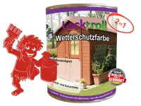 Wetterschutzfarbe 2in1 Reinrot RAL 3028