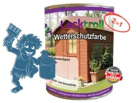 Wetterschutzfarbe 2in1 Brillantblau RAL 5007